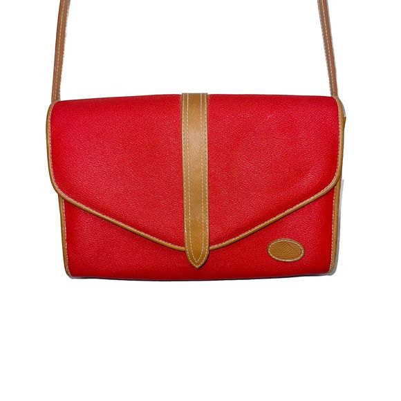 Vintage Liz Claiborne Red Crossbody Shoulder Bag - Picture 1 of 6